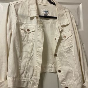 White jean jacket